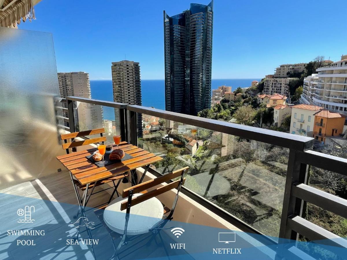 New Studio, Piscine Et Vue Mer • Proche De Monaco Beausoleil Εξωτερικό φωτογραφία